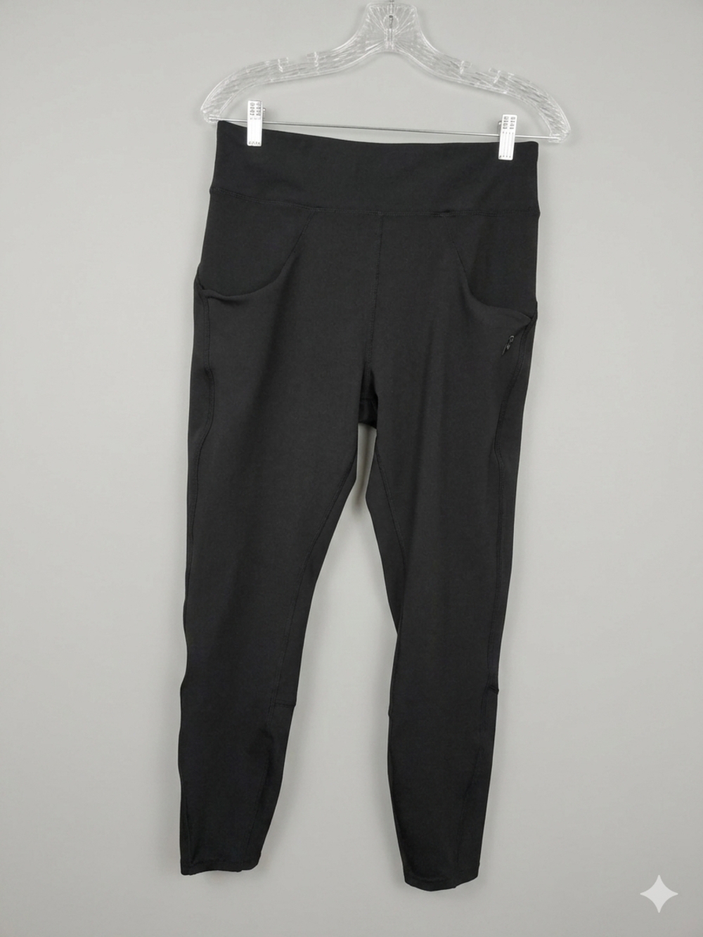 POP FIT Black High-Waisted Performance Leggings with Pockets